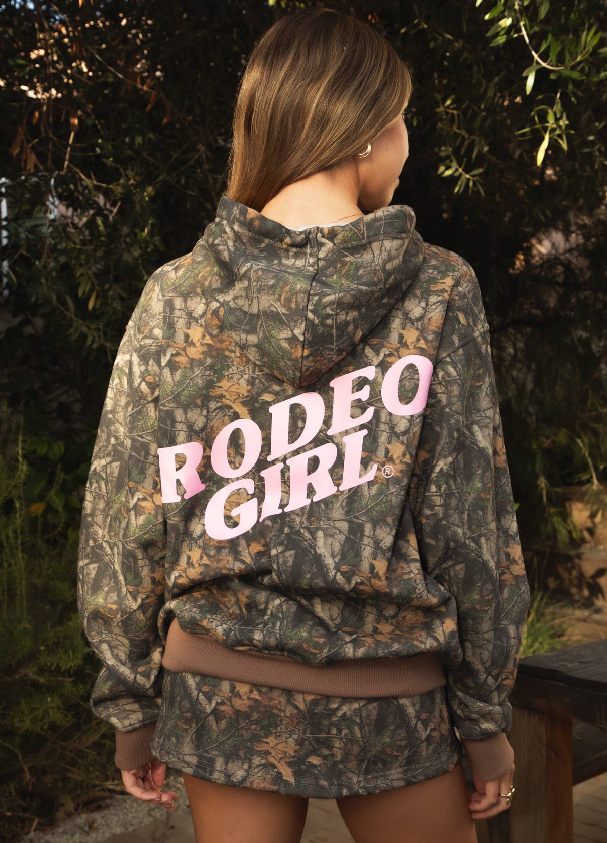 RODEOGIRL Dunkle Tarnung Wolkenfleece Übergröße Weiches Hoodie