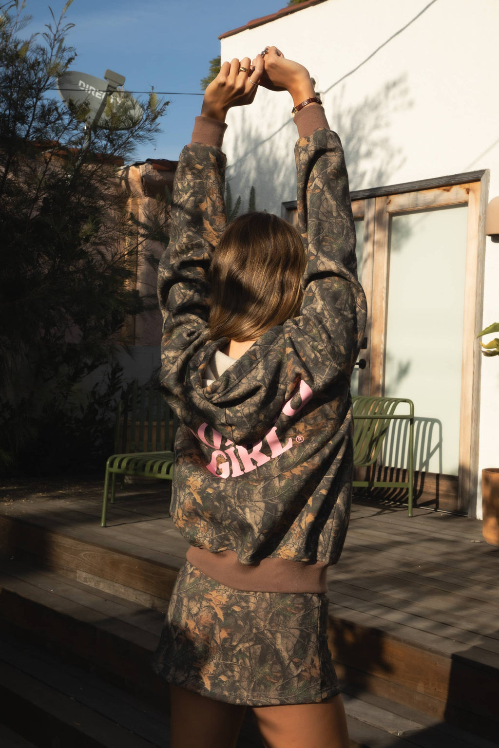 RODEOGIRL Dunkle Tarnung Wolkenfleece Übergröße Weiches Hoodie