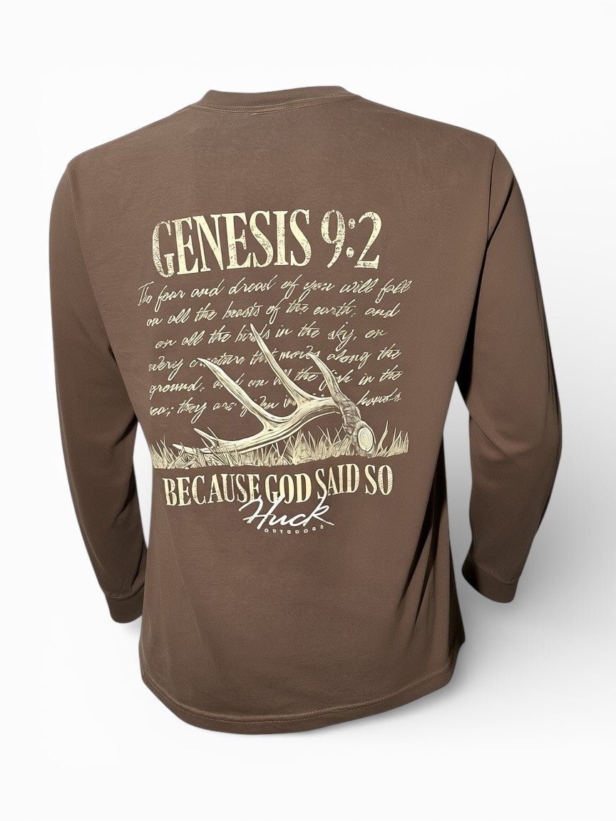 Huck outdoors-Genesis 9:2 Langarmshirt